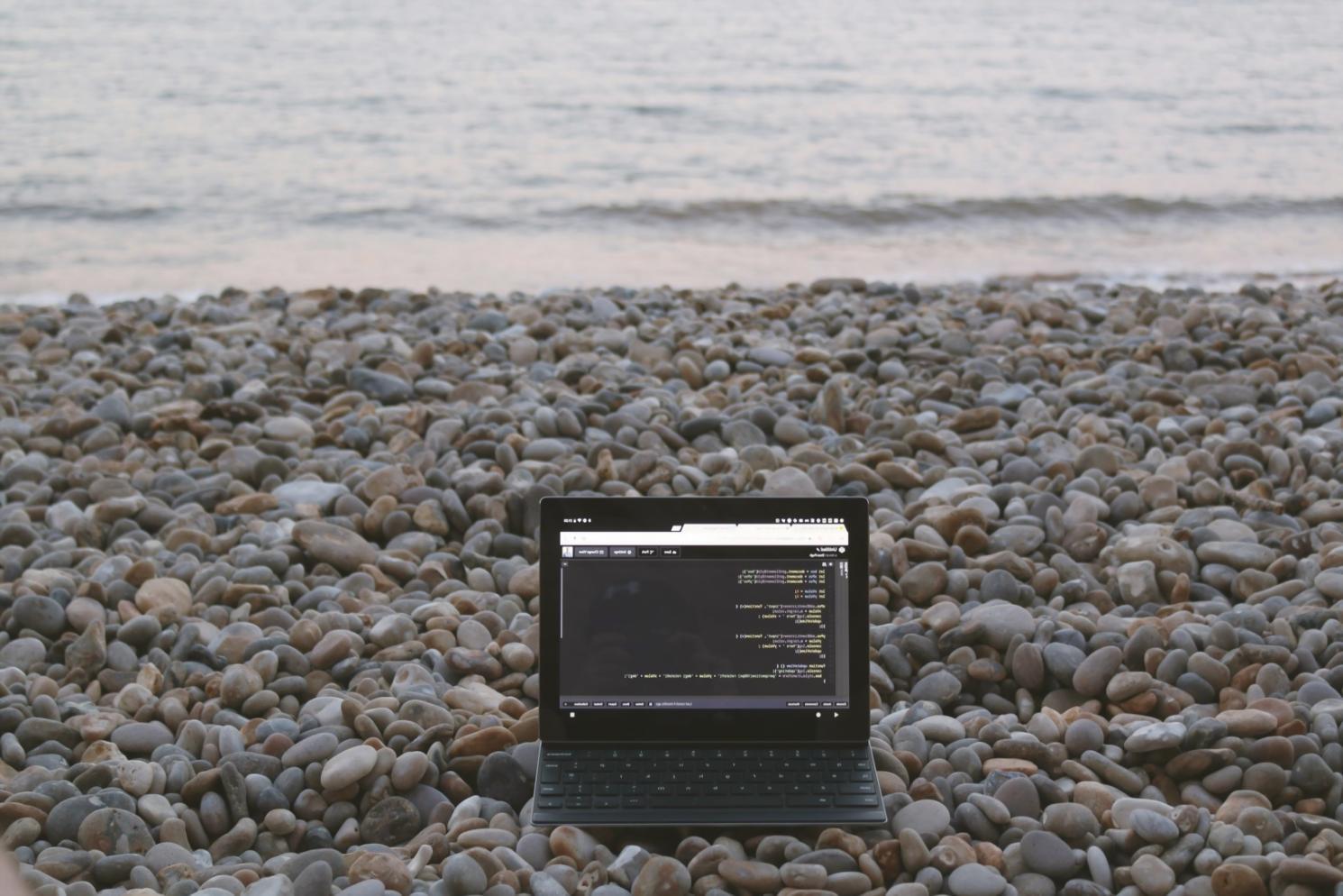 Mobile app prototype testing session with multiple device screens